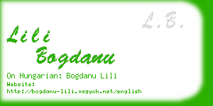 lili bogdanu business card